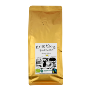 3_ Kater Kaffee Bio Fairtrade Goldsucher Ganze Bohne 500g