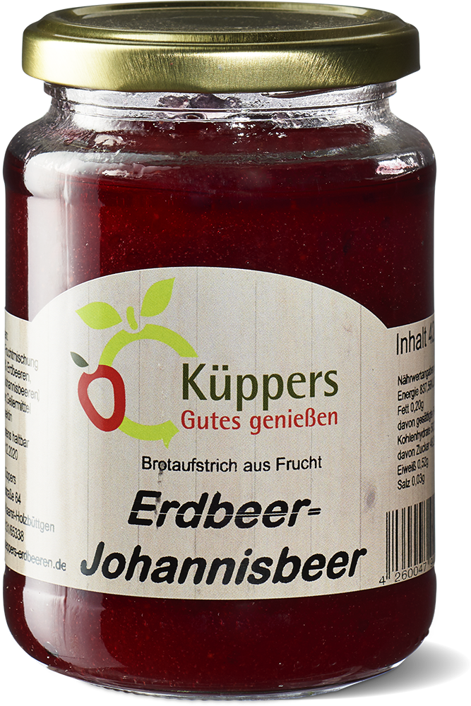 Küppers Fruchtaufstrich Erdbeer-Johannisbeer 420g